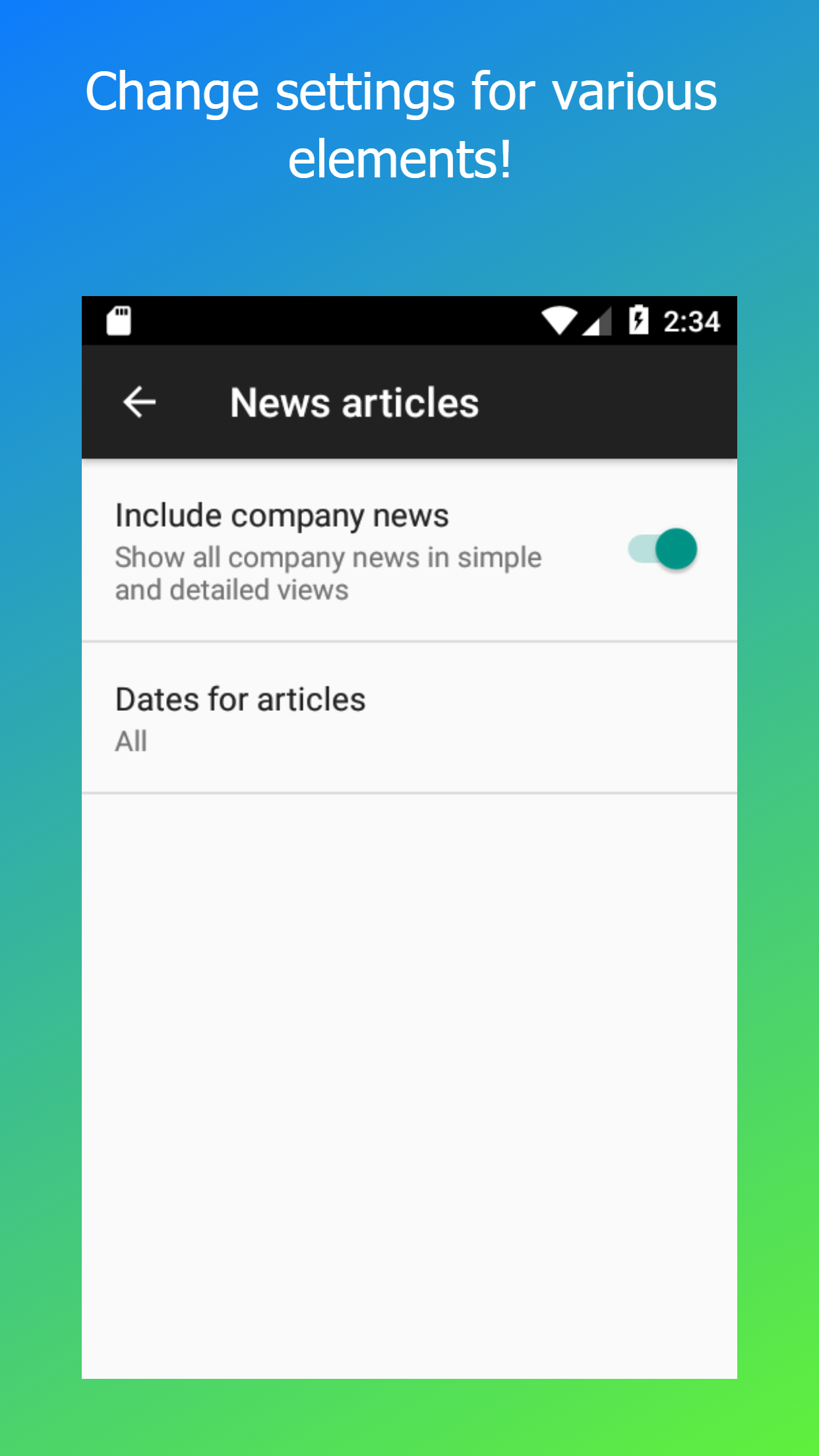 Stock Search search matches